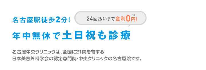 名古屋駅徒歩2分!年中無休で土日祝も診療