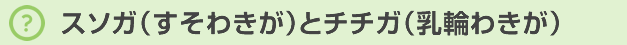 スソガ(すそわきが)とチチガ(乳輪わきが)